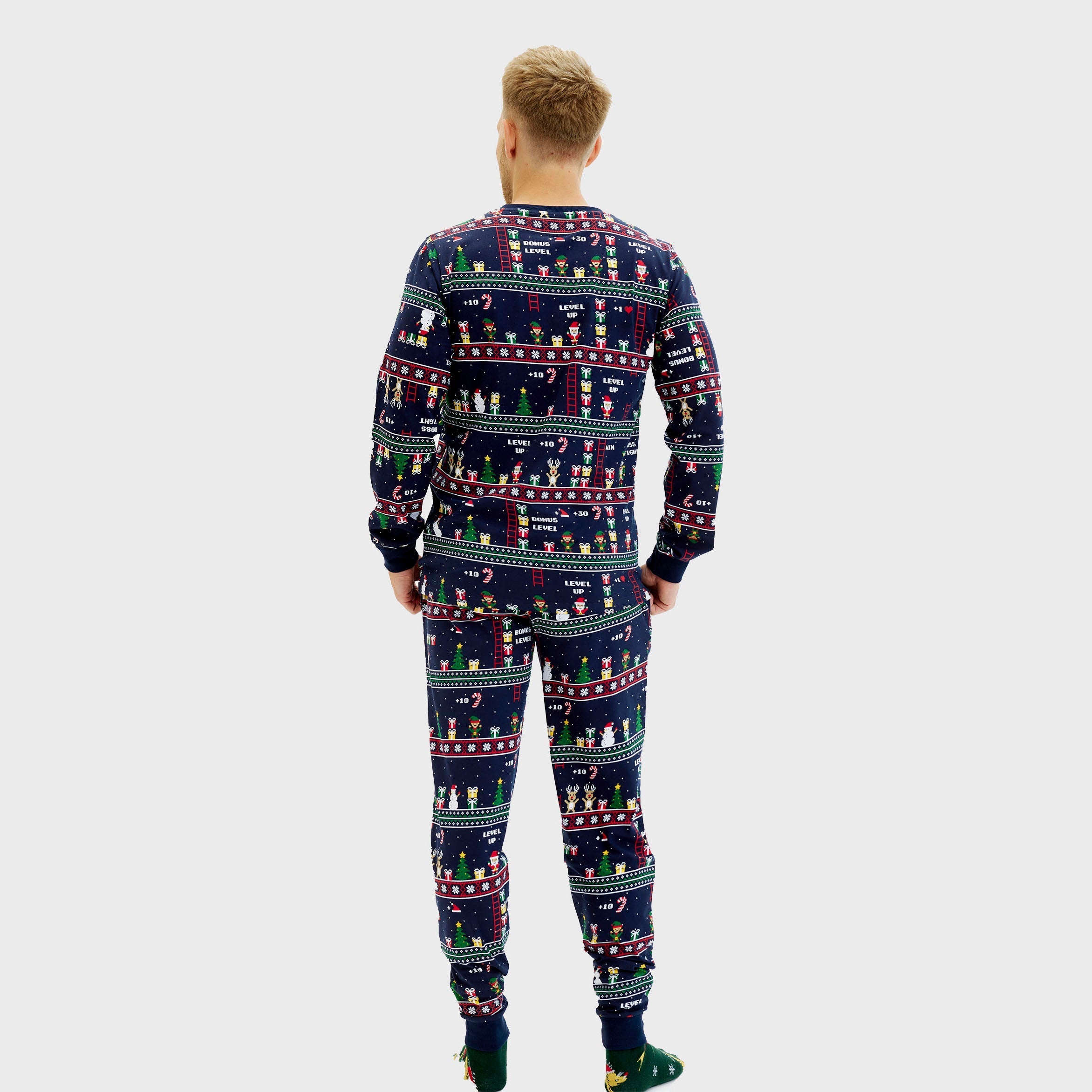 Vintage gamer Weihnachtspyjamas - Herren.