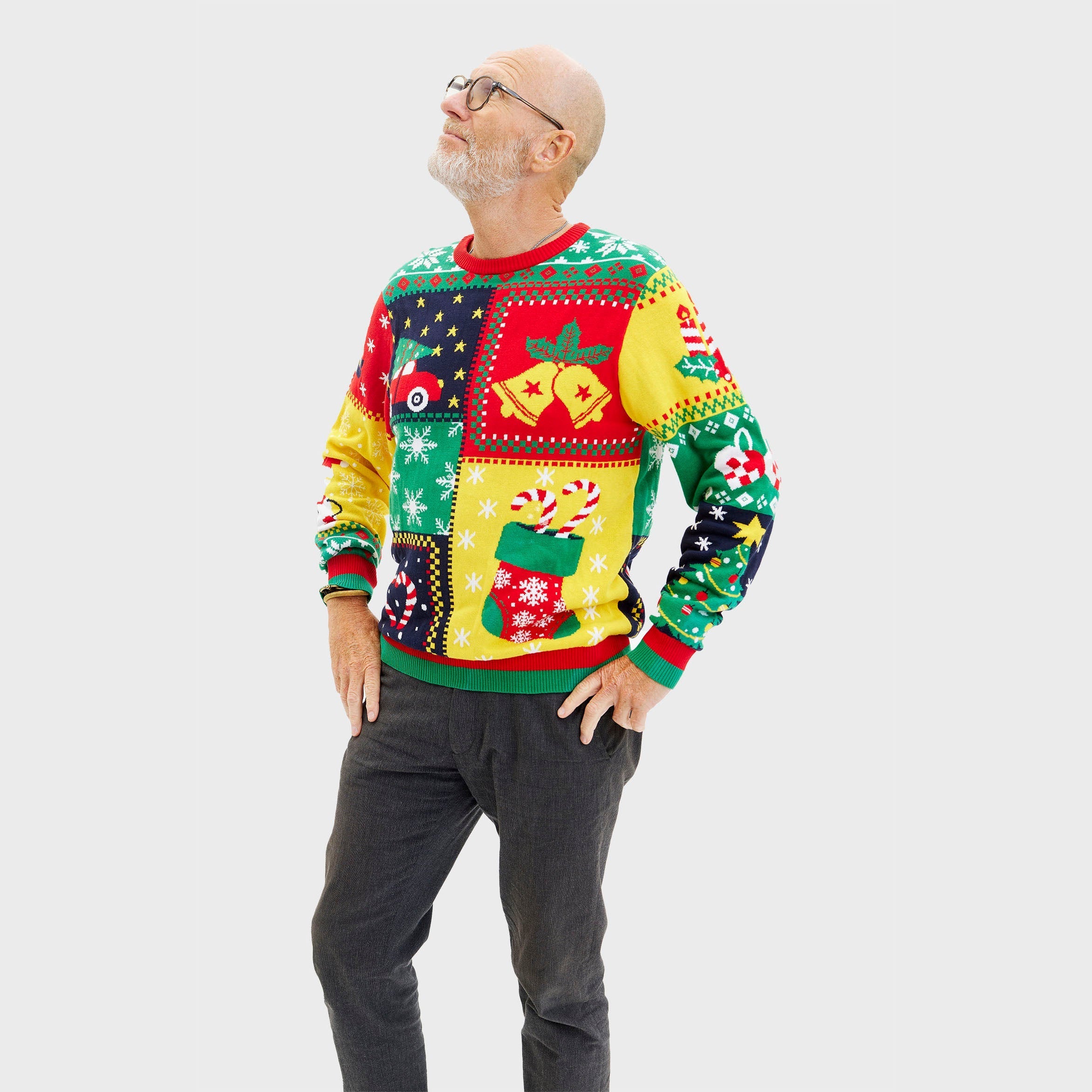 The Patchwork Weihnachtspullover - Herren.