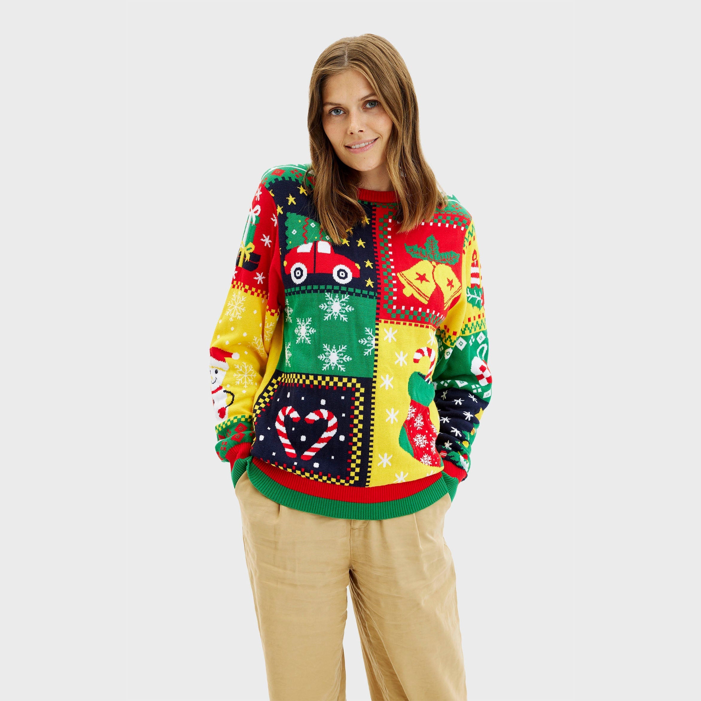 The Patchwork Weihnachtspullover - Herren.