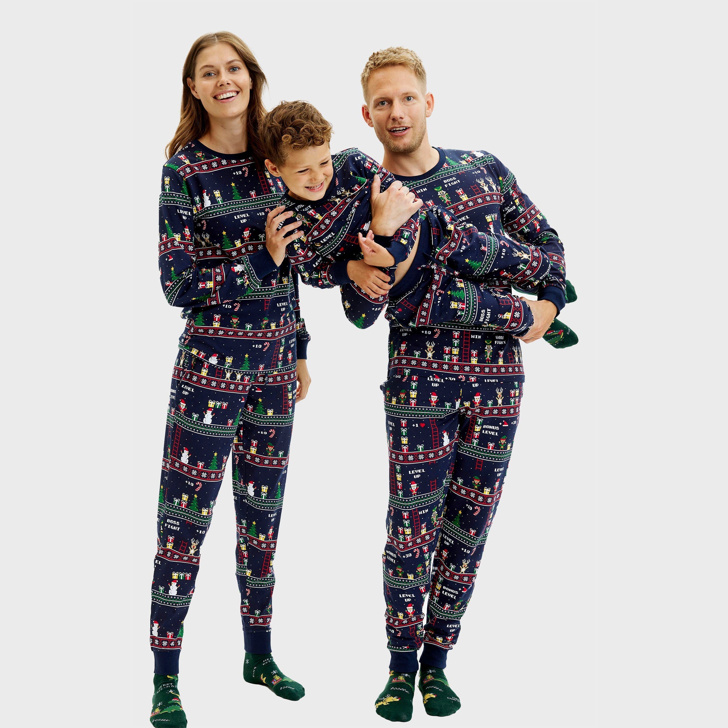 Vintage gamer Weihnachtspyjamas - Herren.
