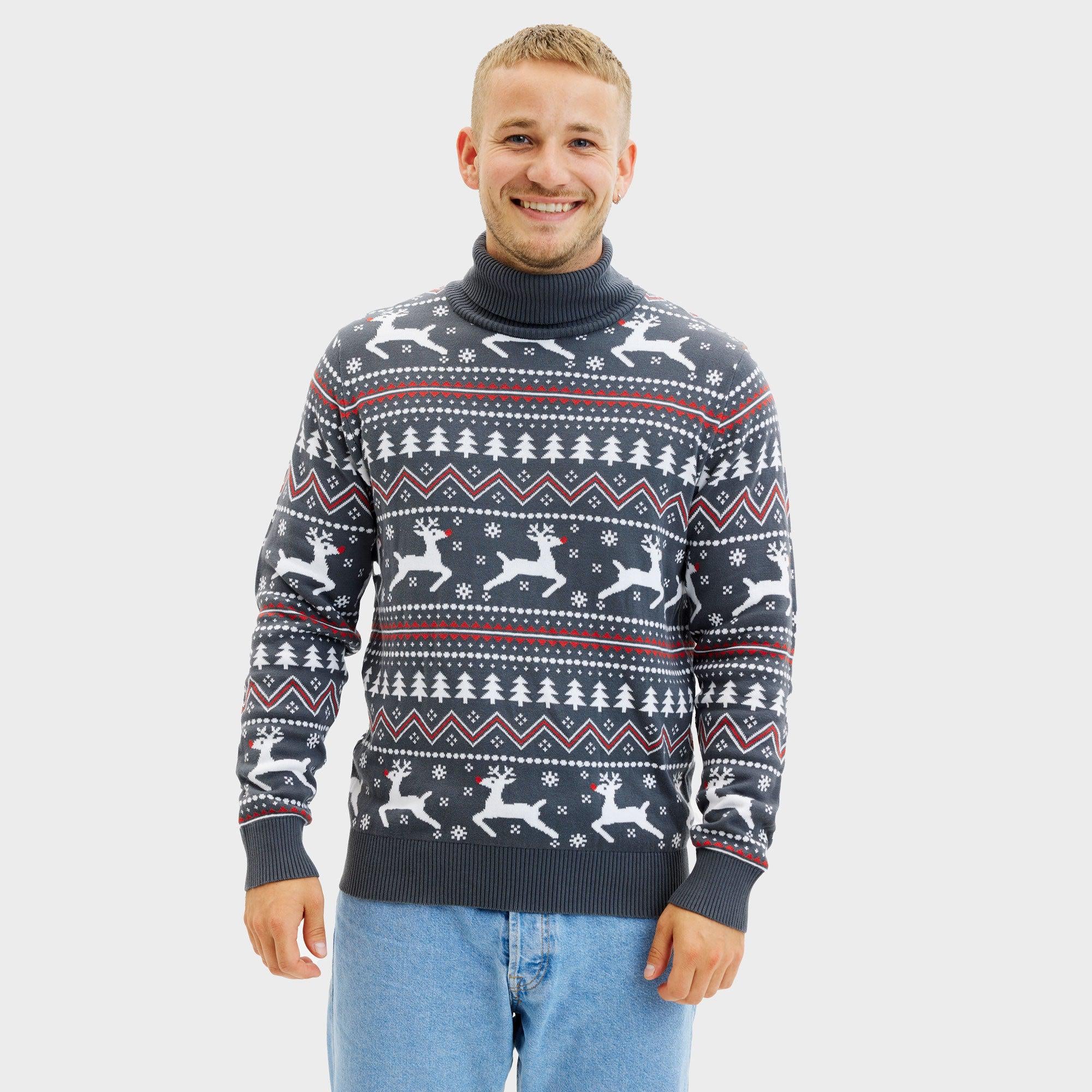 Der Stylische Weihnachtspullover Mit Rollkragen - Herren.