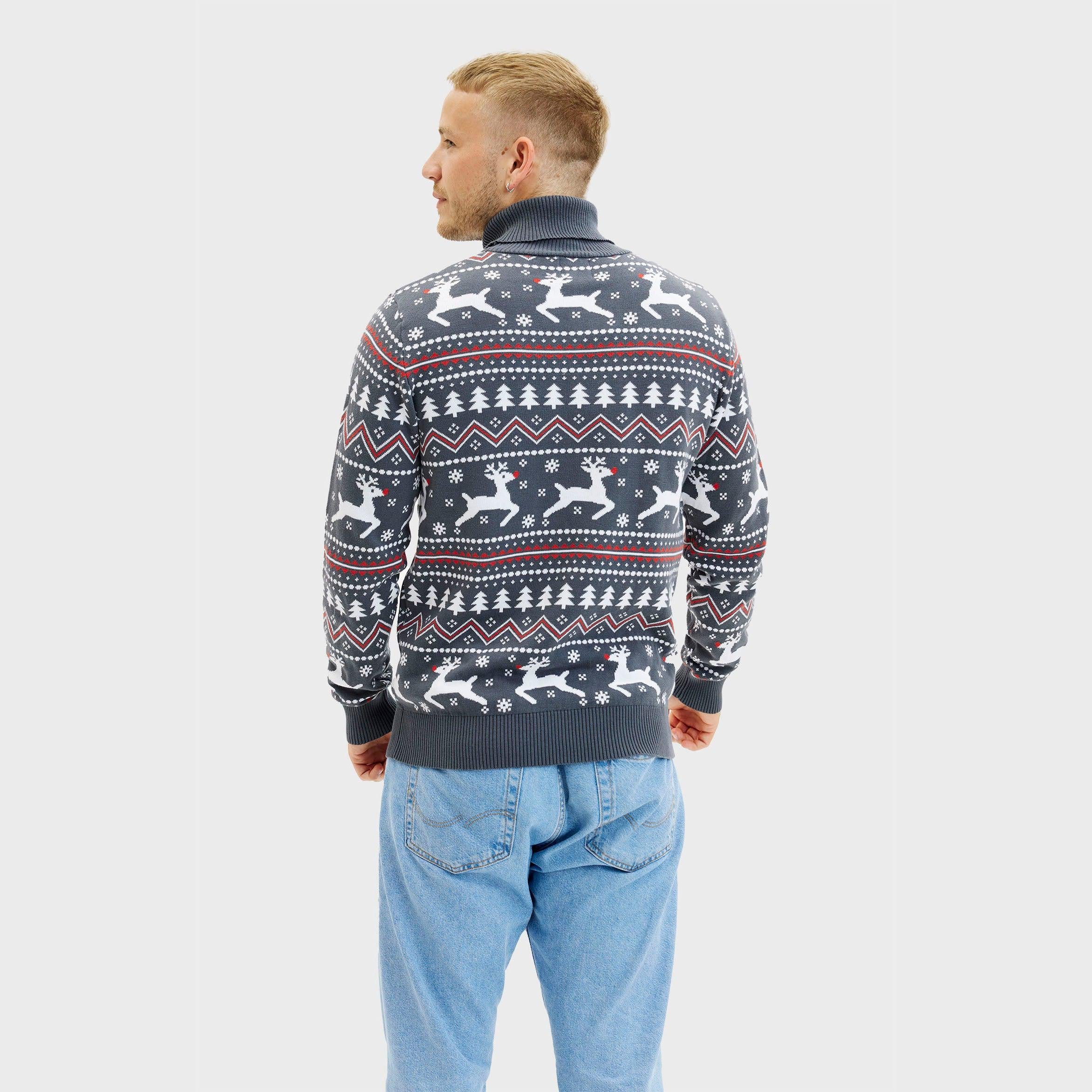 Der Stylische Weihnachtspullover Mit Rollkragen - Herren.