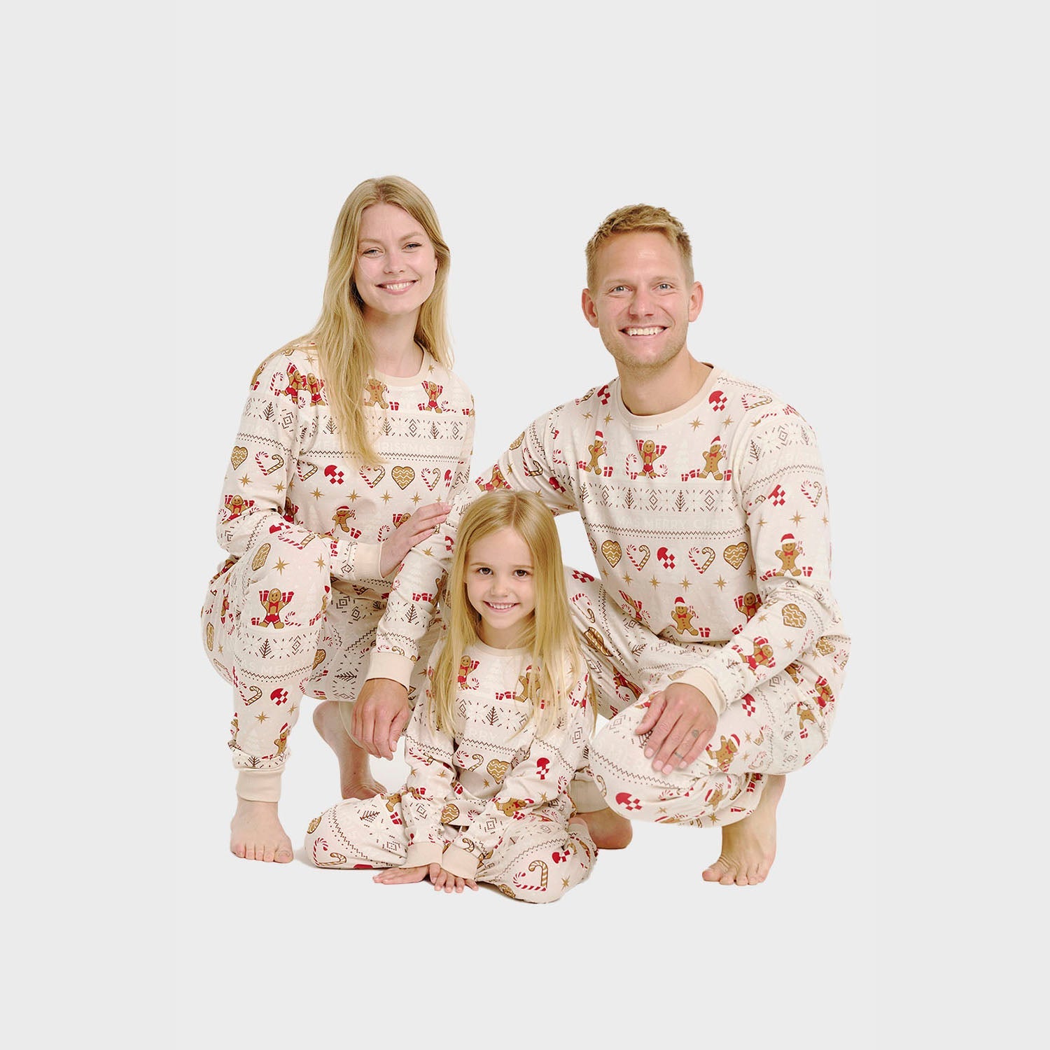 Joulukeksi Joulupyjama Beige – Naiset
