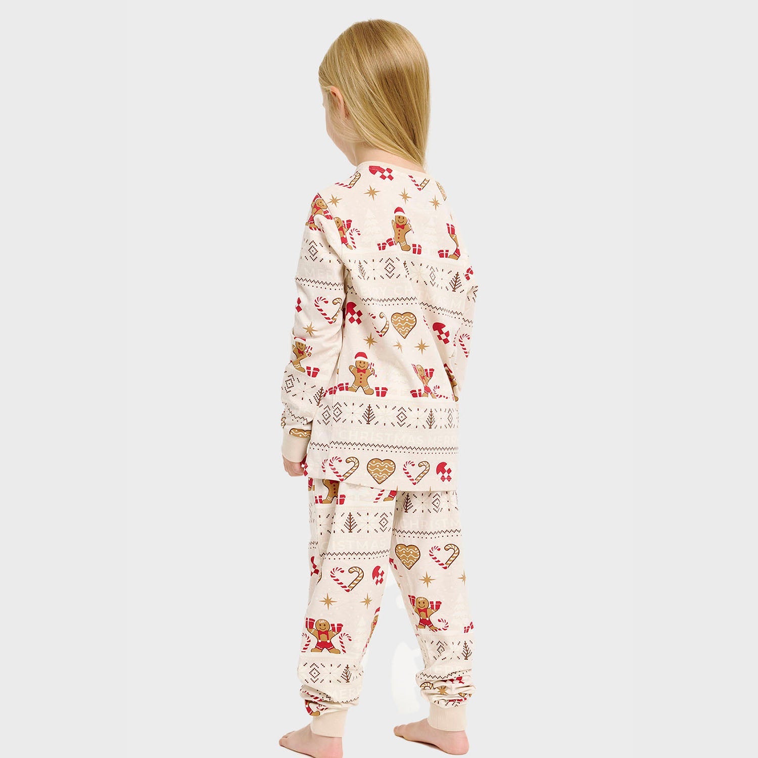 Joulukeksi Joulupyjama Beige – Lapset