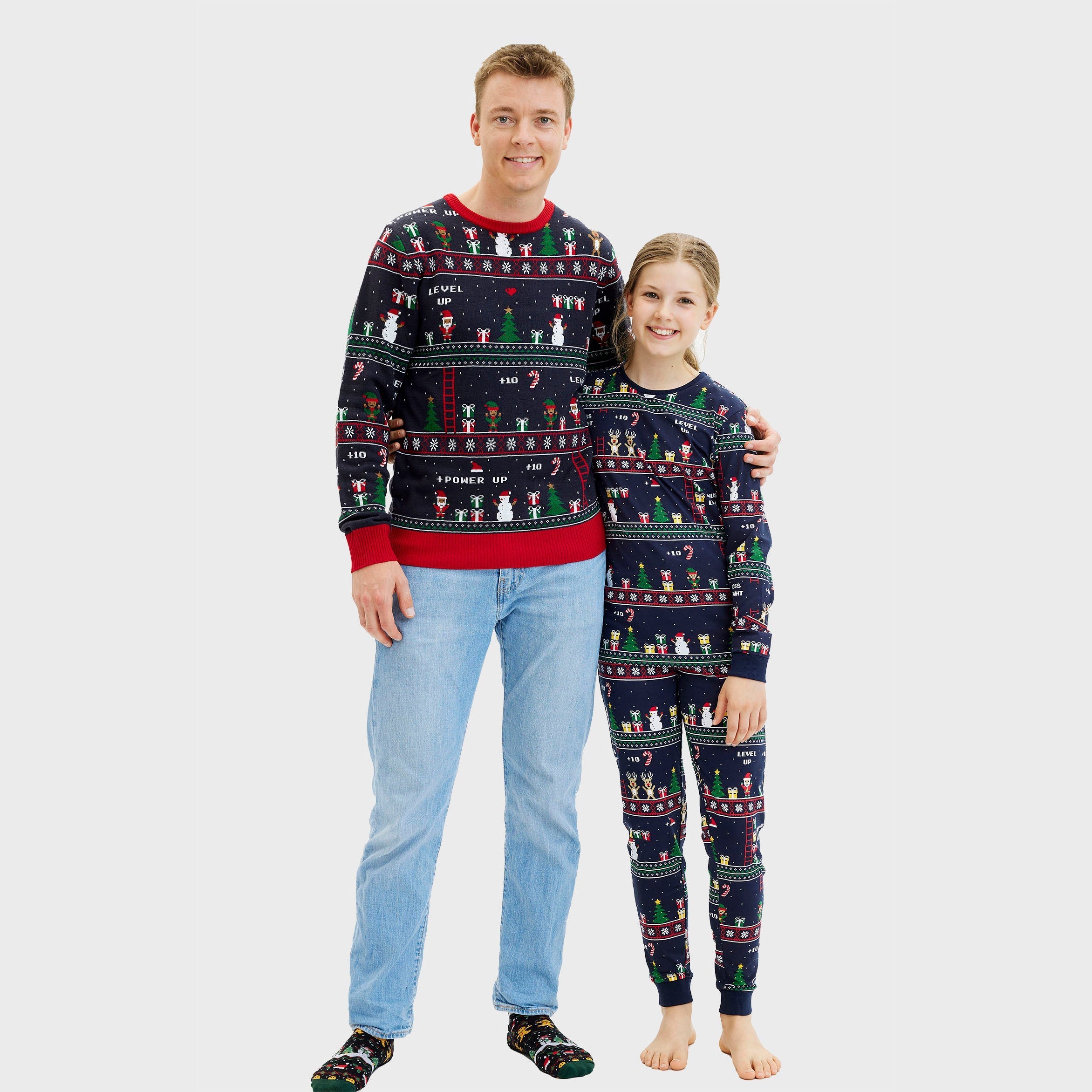 Vintage gamer Weihnachtspyjamas - Herren.